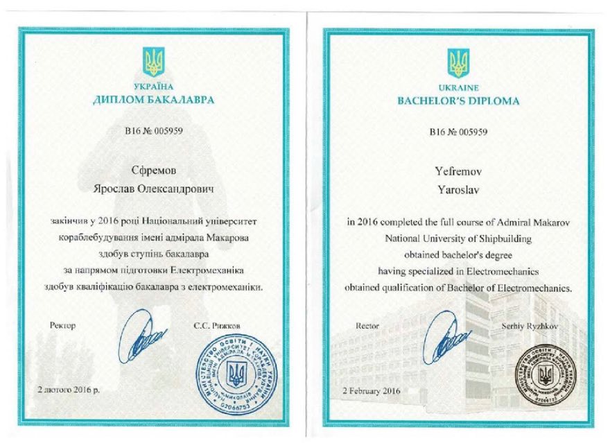Диплом бакалавра